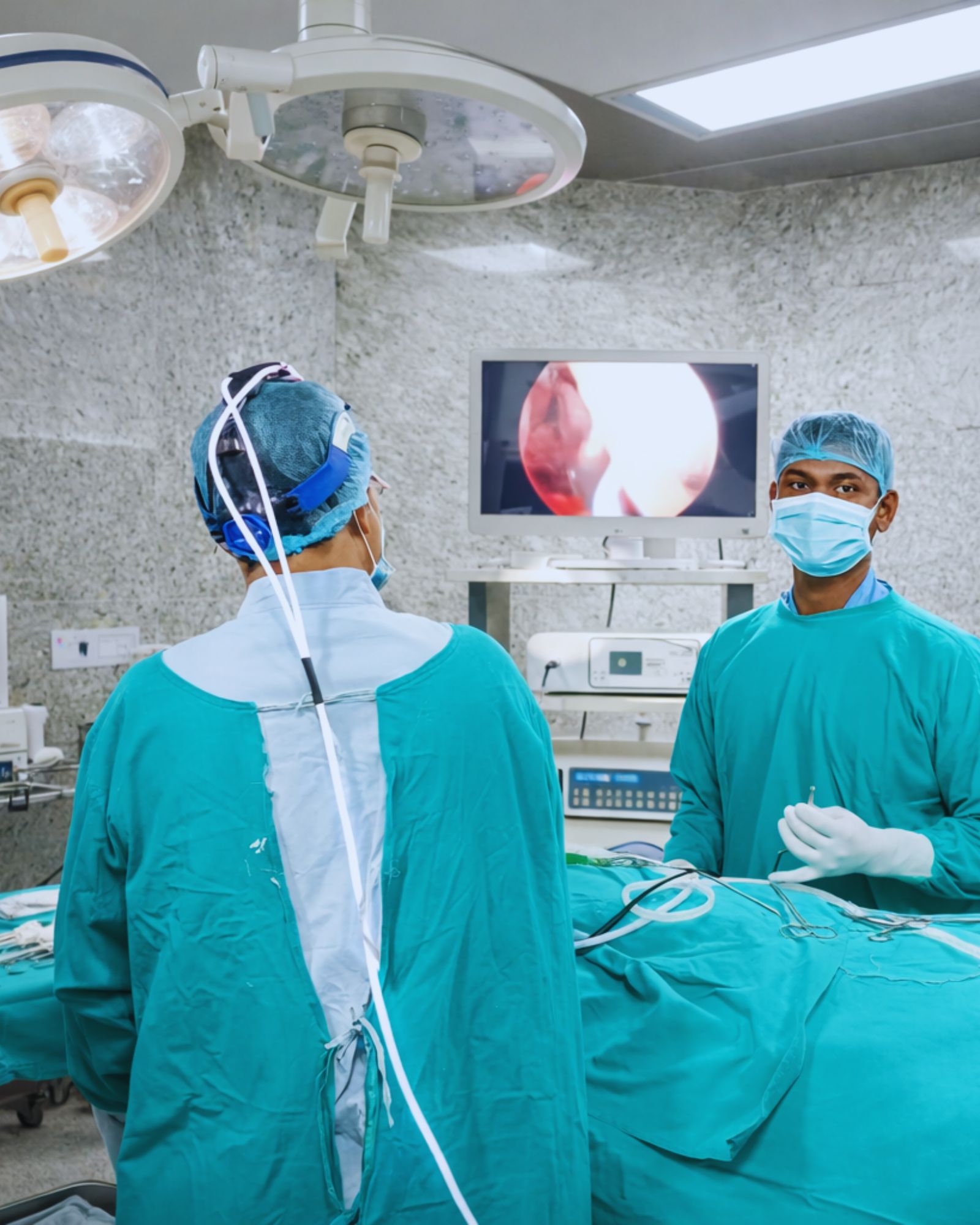 Students in a paramedical training lab